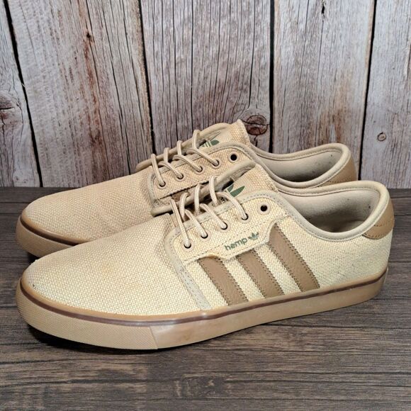 adidas Other - Adidas Seeley Hemp G98087 Tan Brown Lace Up Sneaker Men's Size 8 (GUC)